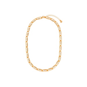 Mint Velvet Gold Tone Pave Chain Necklace